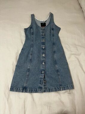 Levi's Blue Button-Front Denim Dress